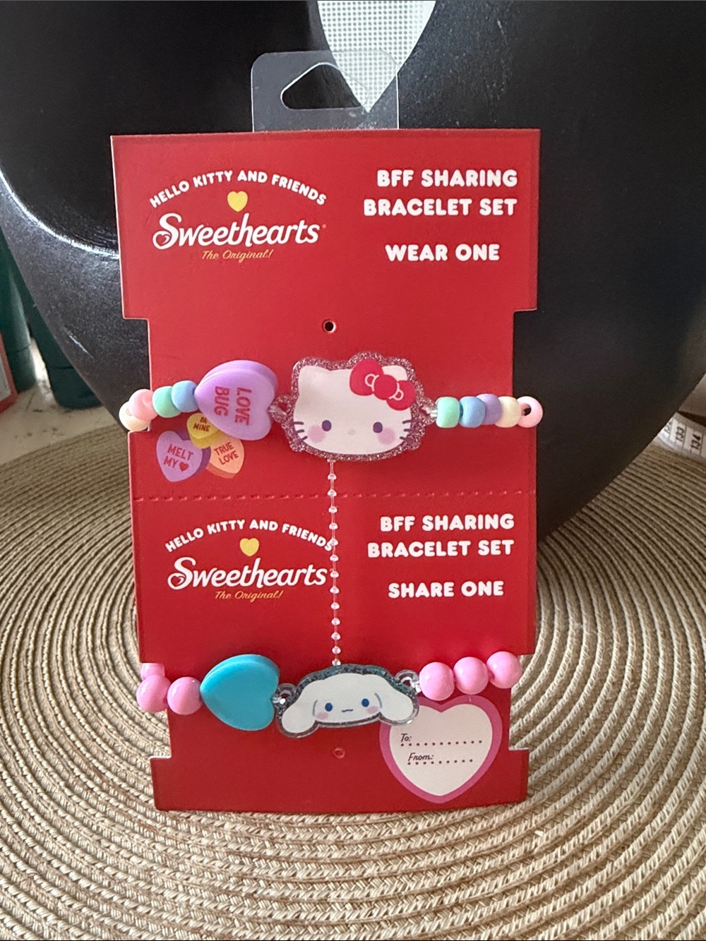 Hello Kitty x Sweethearts Pastel Bead BFF Bracelet Set w/Gift Tag & Cinnamoroll